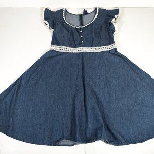 Disney Beauty & The Beast Youth Denim Dress XL